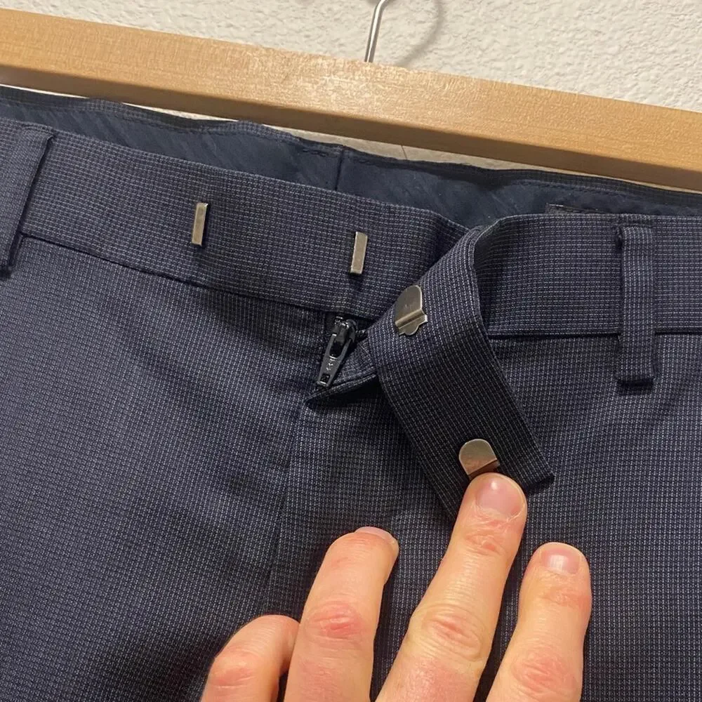 Banana Republic Classic Navy Men's Dress Pants Tailored Fit - 33x30
